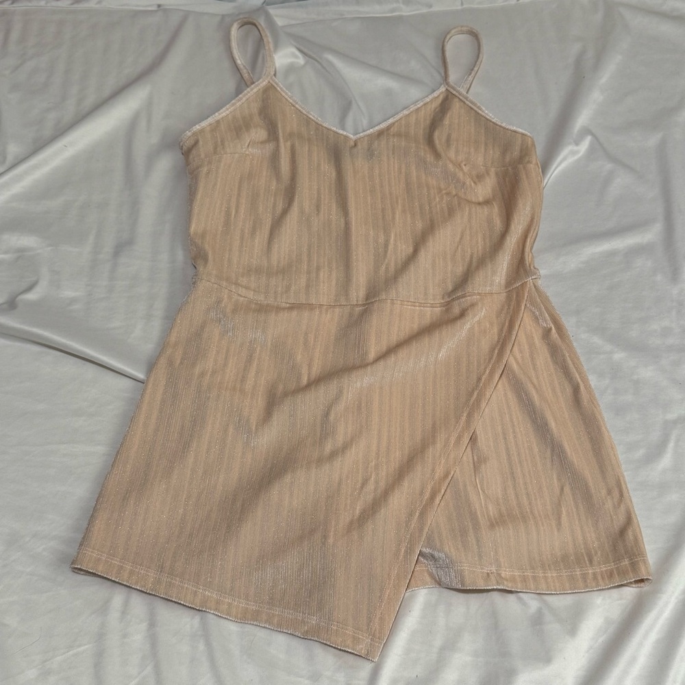 Popular Basics Tan Chemise with Adjustable Straps